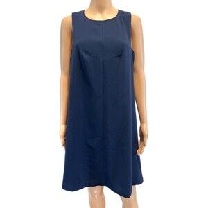 Trina Turk Women's Navy Blue Sheath Racerback Mini Dress Sleeveless Size 10